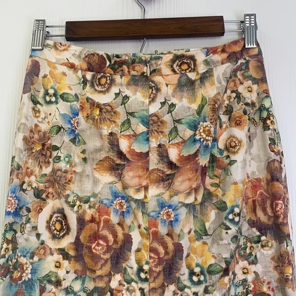 Zara - Vintage Bright Floral A - Line Skirt Size Small - Picture 7 of 10